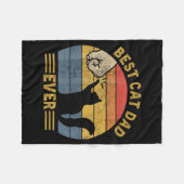 Ca Men Cat Dad Ever Funny Cat Lover Gift  Fleecedecke (Vorderseite (Horizontal))