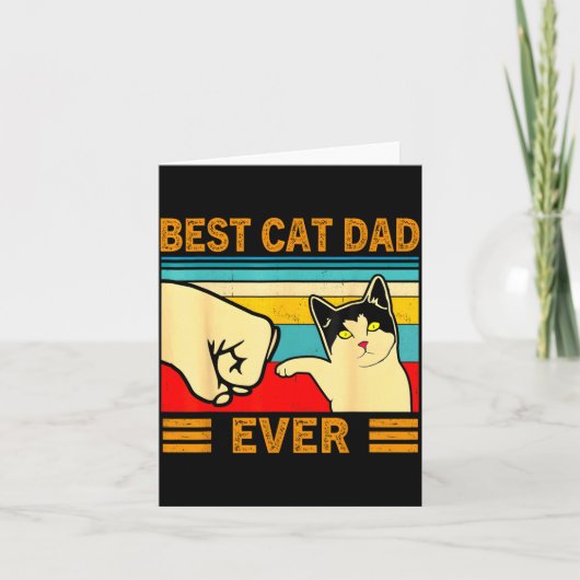 Ca Men Cat Dad Ever Funny Cat Lover Gift Karte (Vorderseite)