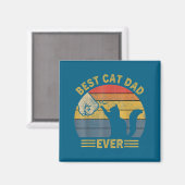 Ca Men Cat Dad Ever Funny Cat Lover Gift  Magnet (Vorderseite/Rückseite)