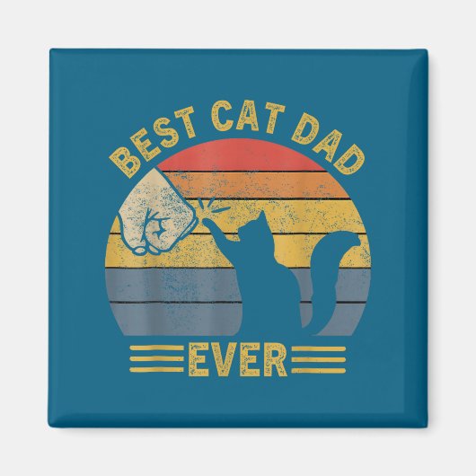 Ca Men Cat Dad Ever Funny Cat Lover Gift  Magnet (Vorne)