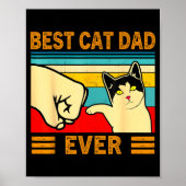 Ca Men Cat Dad Ever Funny Cat Lover Gift  Poster (Vorne)