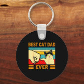 Ca Men Cat Dad Ever Funny Cat Lover Gift Schlüsselanhänger (Vorderseite)