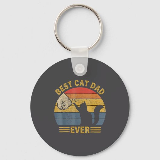 Ca Men Cat Dad Ever Funny Cat Lover Gift Schlüsselanhänger (Vorderseite)