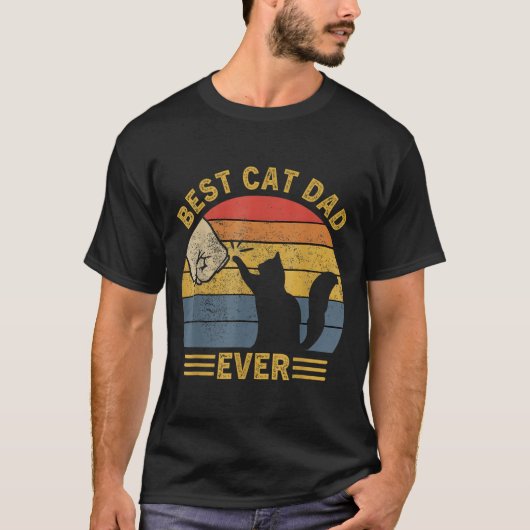 Ca Men Cat Dad Ever Funny Cat Lover Gift T-Shirt (Vorderseite)