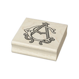 CA Monogram AC Monogram Gummi Ink Briefmarke Gummistempel