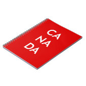Ca Na Da Canada Dark Monotone Notizblock (Linke Seite)