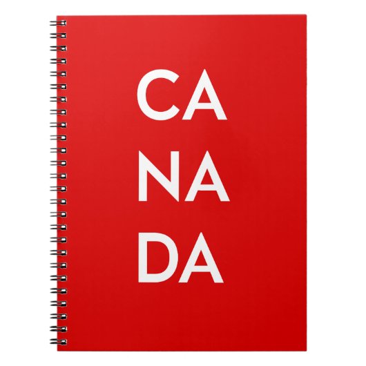 Ca Na Da Canada Dark Monotone Notizblock (Vorderseite)