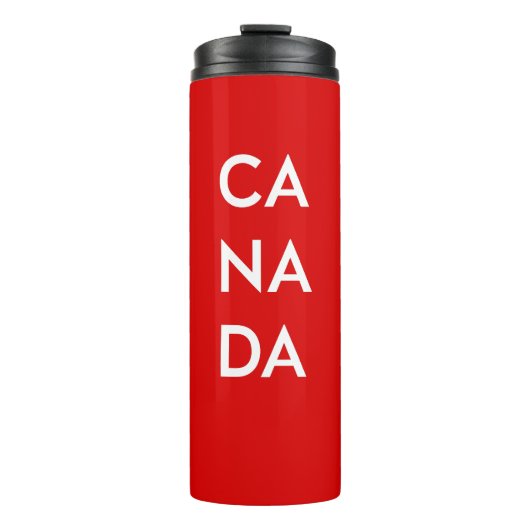 Ca Na Da Canada Dark Monotone Thermosbecher (Vorderseite)