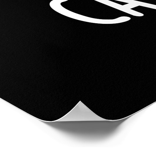 Ca-shew Funny Sneezing Cashew Nut Pun Dark BG Poster (Ecke)