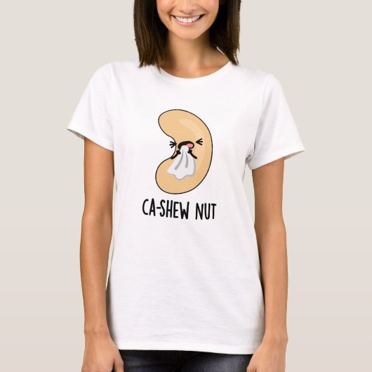 Ca-shew Funny Sneezing Cashew Nut Pun T-Shirt (Vorderseite)