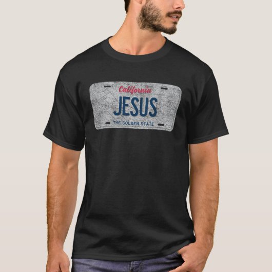 CA State Vanity License Plate JESUS T-Shirt (Vorderseite)