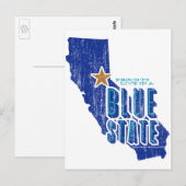 CA - Stolzer blauer Staat Postkarte (Vorne/Hinten)