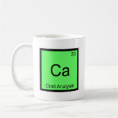 Ca - Symbol für die Kostenanalyse Funny Chemistry Kaffeetasse (Links)