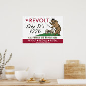 CA Tax Revolt 2009 - Revolt like It's 1776 Poster (Küche)