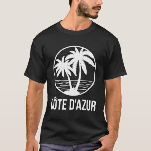 Cã´Te Dâ´Azur Urlaub Palm Tree Ocean Holiday Sum T-Shirt