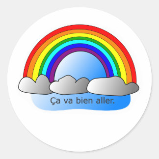 Ça va bien aller Auto-Colland rond Runder Aufkleber