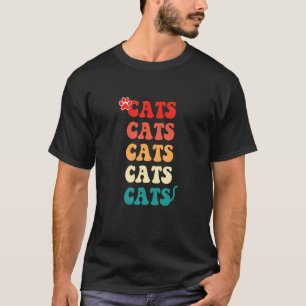 Ca  Vintage Süße Katze Teenager Mädchen Frauen Män T-Shirt