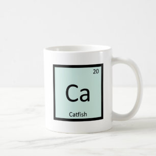 Ca - Wels Fisch Chemie Periodensystem-Symbol Kaffeetasse