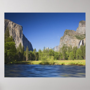 CA, Yosemite NP, Talansicht mit El Capitan, Poster