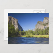 CA, Yosemite NP, Valley view mit El Capitan, Postkarte (Vorne/Hinten)