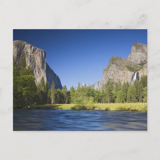 CA, Yosemite NP, Valley view mit El Capitan, Postkarte (Vorderseite)