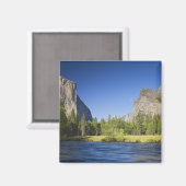 CA, Yosemite NP, Valley view with El Capitan, Magnet (Vorderseite/Rückseite)