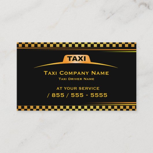 Cab Company Taxi Fahrerkarte Visitenkarte (Vorderseite)