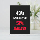 Cab Driver Badcard Karte (Stehend Vorderseite)