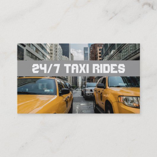 Cab Taxi Driver Service Visitenkarte (Vorderseite)