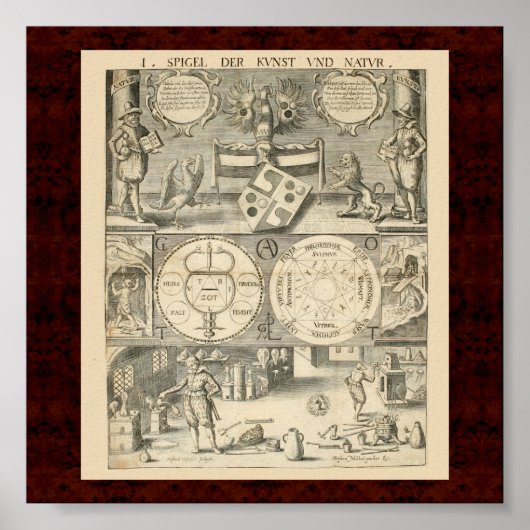 Cabala & Alchymia: 1663 Alchemistische Illustratio Poster (Vorne)