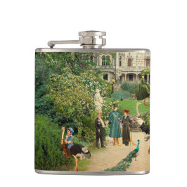 Cabalgando avestruces en A Regaleira (Portugal) Flachmann