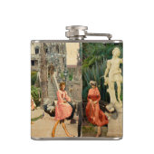 Cabalgando avestruces en A Regaleira (Portugal) Flachmann (Rückseite)