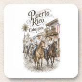 Cabalgata Puerto Rico Reiten Getränkeuntersetzer (Vorderseite)