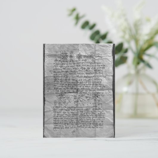 Cabalistisches Amulett Postkarte (Stehend Vorderseite)