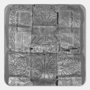 Cabalistisches Amulett Quadratischer Aufkleber