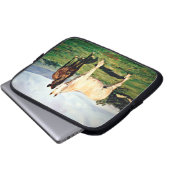 Caballos/Cabalos/Pferde Laptopschutzhülle (Vorne Knopf)