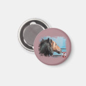 Caballos/Cabalos/Pferde Magnet (Vorderseite/Rückseite)