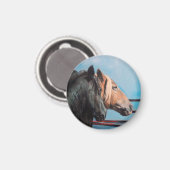 Caballos/Cabalos/Pferde Magnet (Vorderseite/Rückseite)