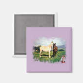 Caballos/Cabalos/Pferde Magnet (Vorderseite/Rückseite)