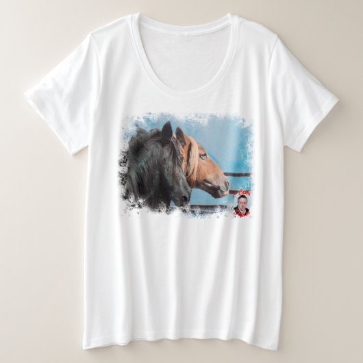 Caballos Große Größe T-Shirt (Design vorne)