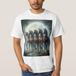 Caballos Silvestres Bajo la Luna T-Shirt