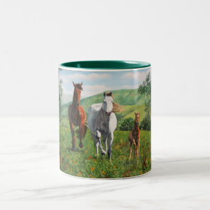 caballos zweifarbige tasse