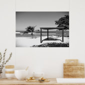 Cabana am Strand - Labedee Haiti 2012 BW 3534 Poster (Küche)