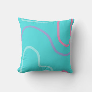 Cabana Aqua Violet Modernes Design Kissen