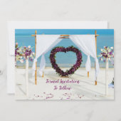 Cabana Beach Hochzeit in Urlaubsort - Save The Date (Rückseite)