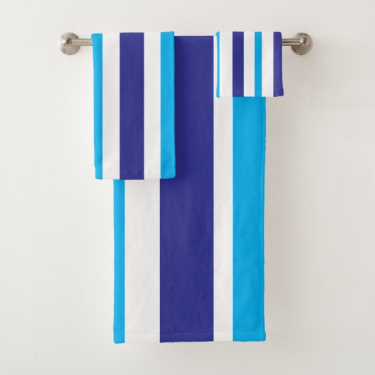 Cabana Blau-Weiß-Gestreift Badhandtuch Set (Insitu)