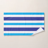Cabana Blue White Stripes Badhandtuch Set (Handtuch)