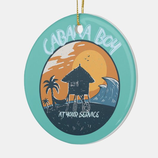 CABANA BOY IN IHREM SERVICE POOL PARTY BOY KERAMIK ORNAMENT (Links)