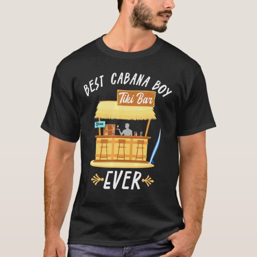 Cabana Boy Tiki Bar Beach Limbo Surfing Barkeeper T-Shirt (Vorderseite)