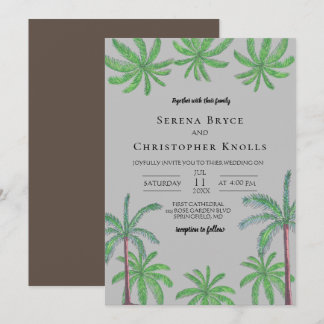 Cabana Coconut Grove Wedding Einladung